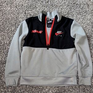 Nike Kids Half-Zip Jacket - Black, Gray, Red Accents